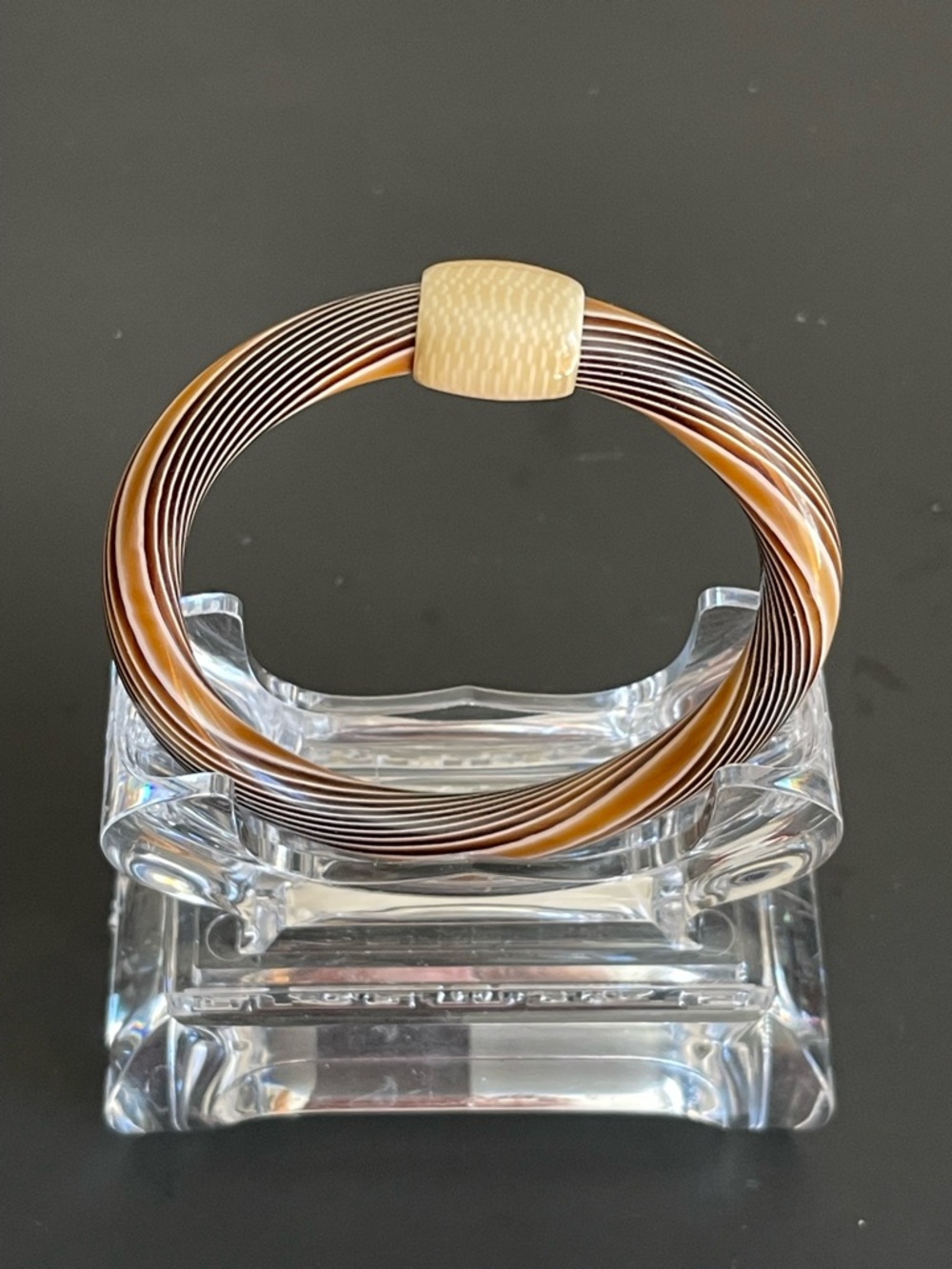 Vintage Lea stein paris knot bangle.